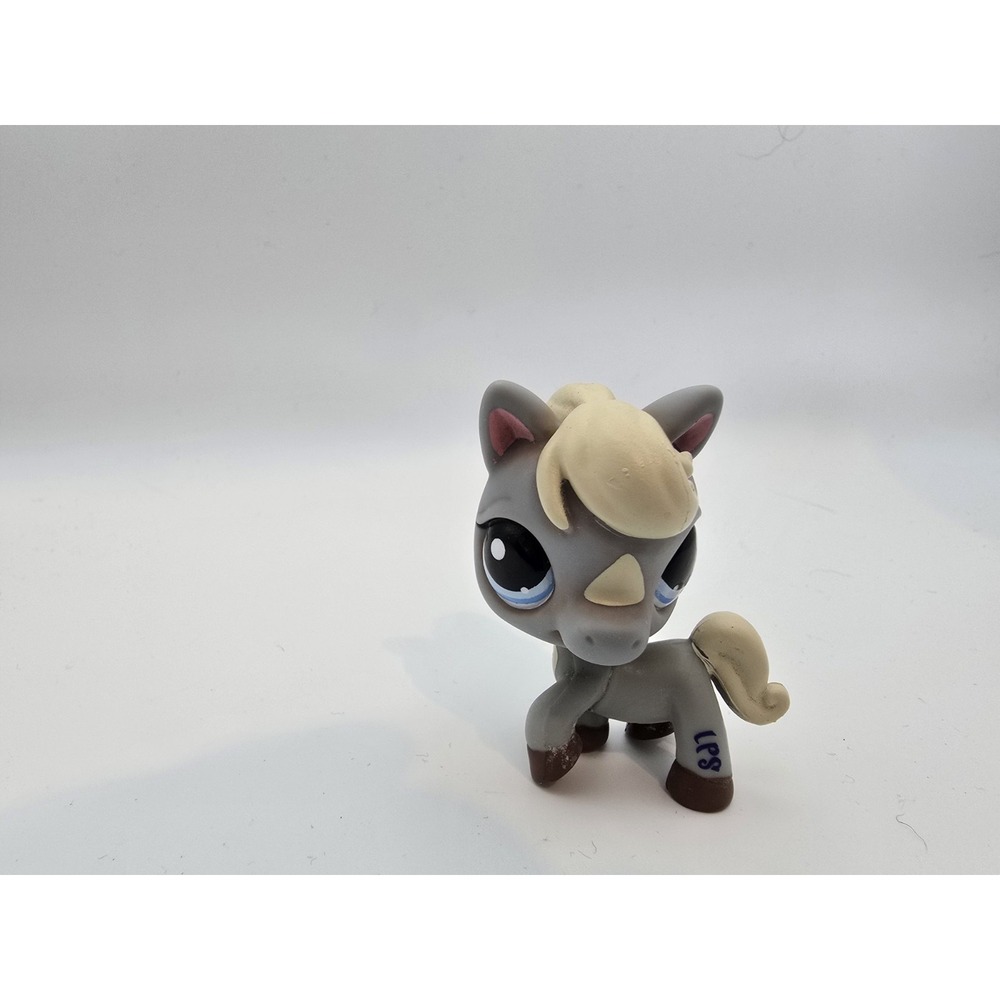 Lps Grey Horse #1717  Authentic Littlest Pet Shop Horse  Blue Eyes Kohl's Hasbro